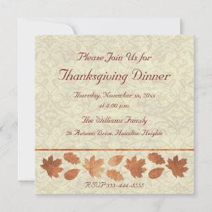 Invitation Dîner Thanksgiving