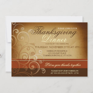 Invitation Dîner Thanksgiving