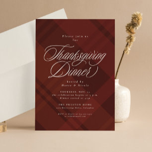 Invitation Dîner Thanksgiving classique