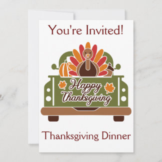 Invitation Dîner Thanksgiving sur mesure