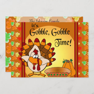 Invitation Dîner turc Gobble Gobble Thanksgiving