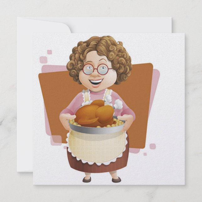 Invitation Dîner turc / Thanksgiving / Noël (Devant)