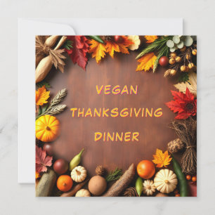 Invitation Dîner Vegan Thanksgiving
