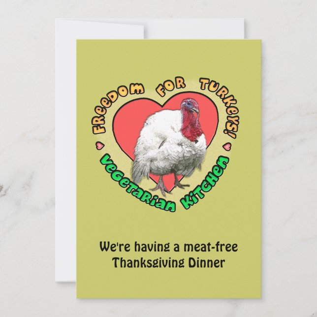 Invitation Dîner végétarien (Devant)