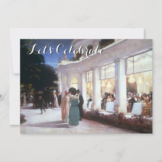 Invitation Dîner victorien vintage (Devant)