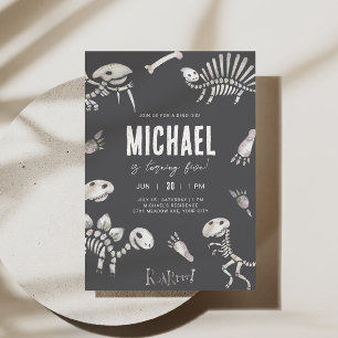 Invitation Dino Dig Thème Anniversaire