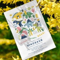 Dino Party mignonne Dinosaures moderne Cinquième a