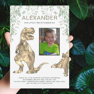 Invitation Dinosaur 6e fête d'anniversaire