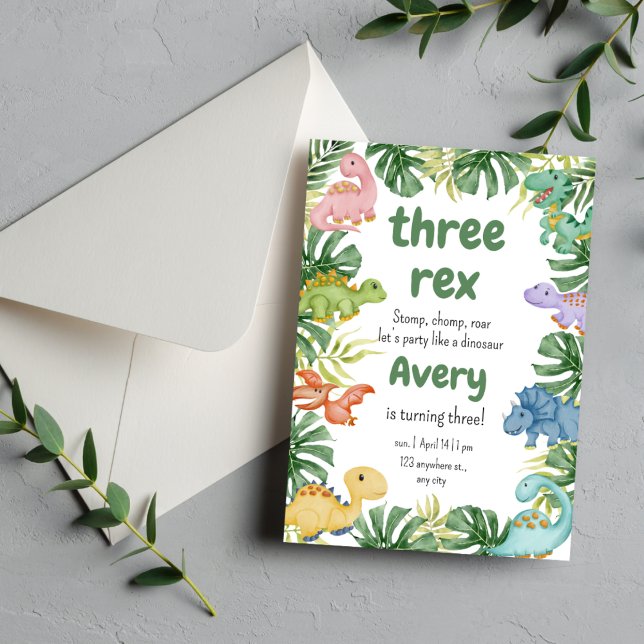 Invitation Dinosaur Anniversaire (Créateur téléchargé)