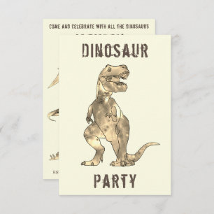 Invitation Dinosaur Boys 8e fête d'anniversaire T Rex Roar Tu