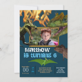 Invitation Dinosaur do-it-yourself photo garçons thème fête f