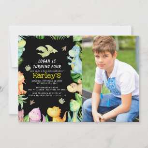 Invitation Dinosaur fête d'anniversaire