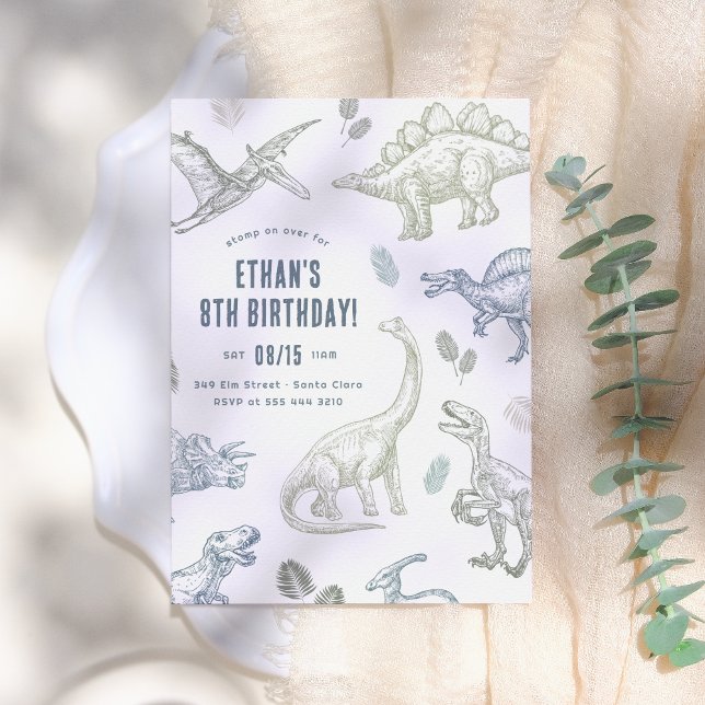 Invitation Dinosaur fête d'anniversaire (Créateur téléchargé)