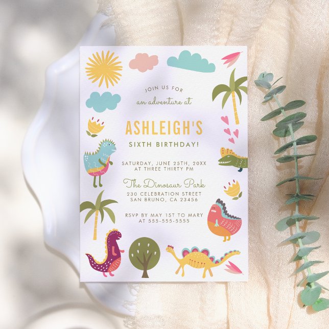 Invitation Dinosaur fête d'anniversaire | Anniversaire garçon (Créateur téléchargé)