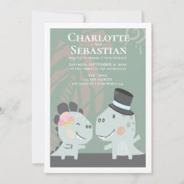 Invitation Dinosaur mariée moderne Mariage de chambre