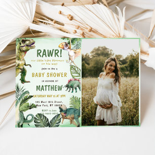 Invitation Dinosaur Rawr Boy Baby shower