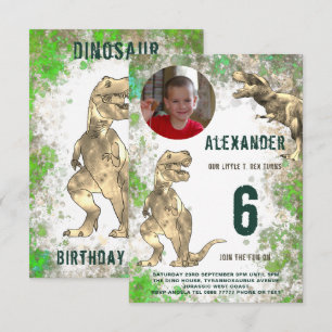 Invitation Dinosaur T Rex Jungle Anniversaire Photo