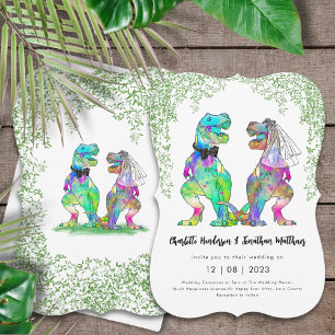 Invitation Dinosaur Thème Mariage