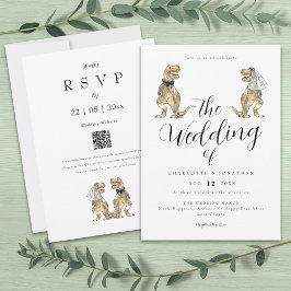 Invitation Dinosaur Theme Wedding