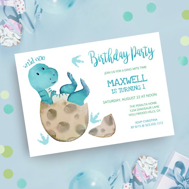 Invitation Dinosaur Tyrannosaurus Rex Boy Anniversaire (Créateur téléchargé)