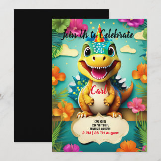 Invitation Dinosaure