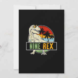 Invitation Dinosaure 9 ans Anniversaire 9e T Rex Dino 9 Saur