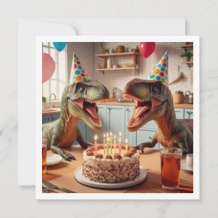Invitation Dinosaure anniversaire invitation, Velociraptor