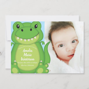 Invitation Dinosaure Baby shower T-Rex
