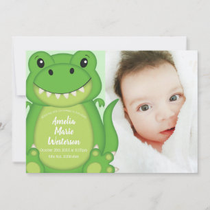 Invitation Dinosaure Baby shower T-Rex