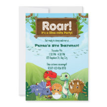 Dinosaure Bleu et Vert de rôti fête d'anniversaire