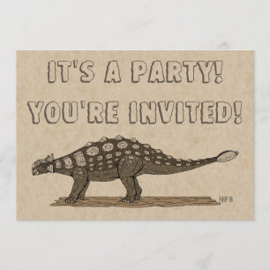 Invitation Dinosaure crétacé