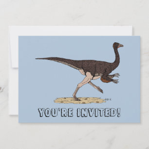 Invitation Dinosaure Crétacé Ornithomimus