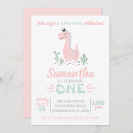 Invitation Dinosaure d'aquarelle pour la première 