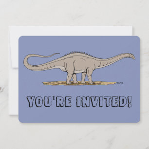 Invitation Dinosaure jurassique Apatosaurus