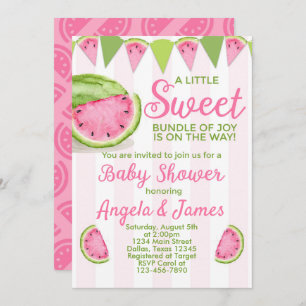 Invitation d'invitation Baby shower de Watermelon