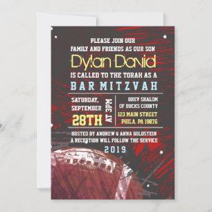 Invitation d'invitation de FOOTBALL SPLATTER Bar M