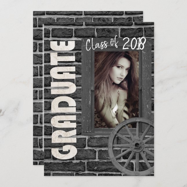 Invitation Diplômé 🎓 ⭐ ⭐ ⭐ ⭐ ⭐ (Devant / Derrière)