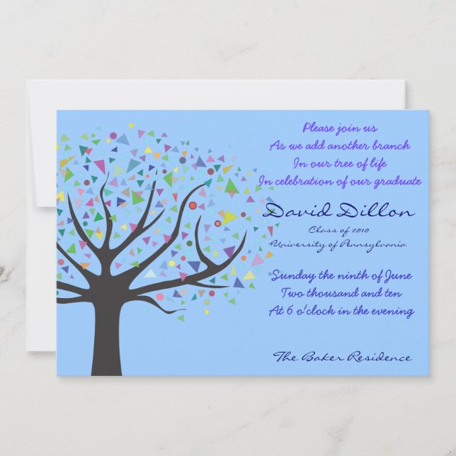 Invitation Diplômé Arbre de vie Classe d'invitation de 2010 (Devant)