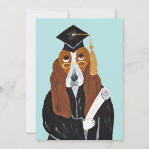 Invitation Diplômé Basset Hound
