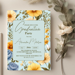 Invitation diplôme chic Boho