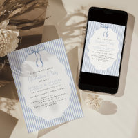 Diplôme Conjoint Ruban Bleu Rayé Doux