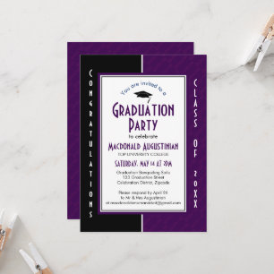 Invitation DIPLÔME Coutume VIOLET Diplômé en Droit