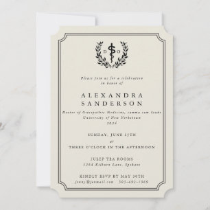 Invitation Diplôme de Docteur en médecine ostéopathique