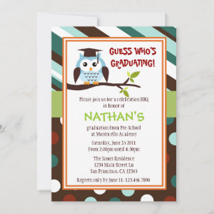 Invitation diplômé de la Chouette moderne