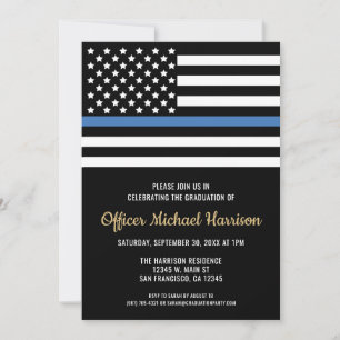 Invitation Diplômé de l'Académie de Police Agent des Forces d