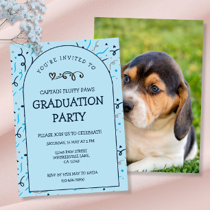 Invitation Diplômé de l'École de Formation pour Chiots Bleu C