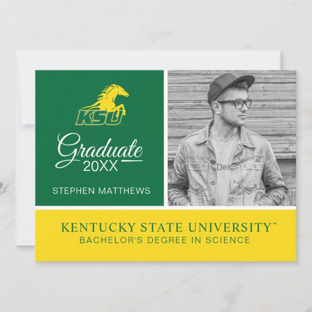 Invitation Diplômé de l'Université d'État du Kentucky KSU (Devant)