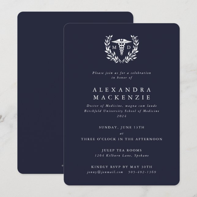 Invitation Diplôme de maîtrise en gestion de la flotte noire  (Devant / Derrière)