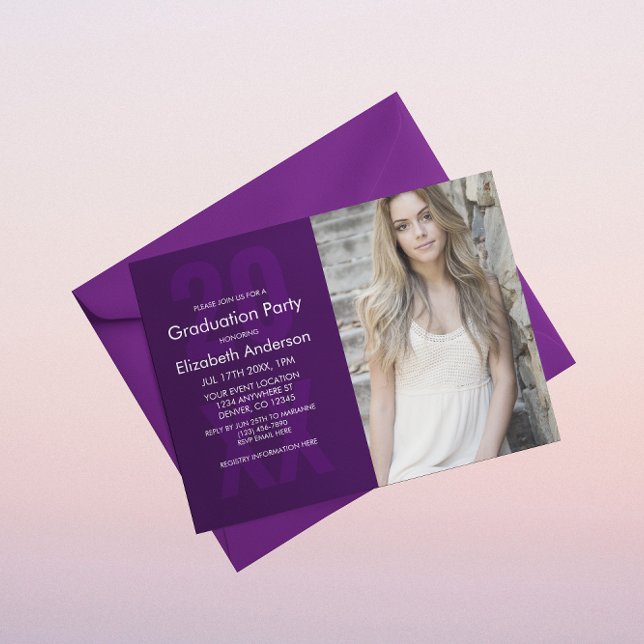 Invitation Diplôme de photo classique (Créateur téléchargé)