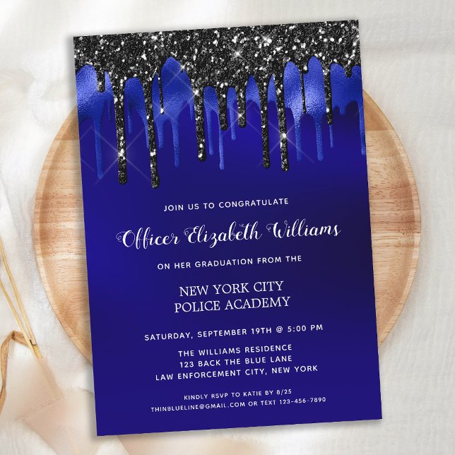 Invitation Diplôme de police application de la loi élégante (Créateur téléchargé)